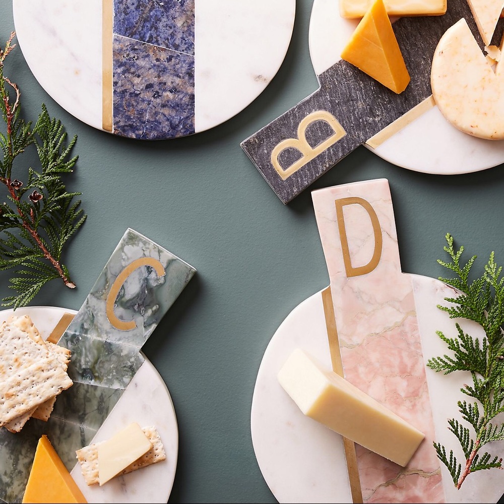 Anthropologie Marble Cheese Board